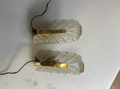 1970' Sconces Pair Crystal Mono By Carl Fagerlund