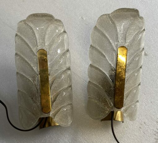 1970′ Paire d Appliques Par Carl Fagerlund Mono en Cristal