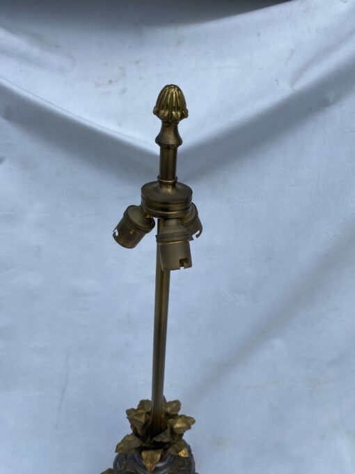 1950/70 Bronze Pineapple Lamp, Brass Lampshade, Signed Charles & Fils Made In France - Image 10