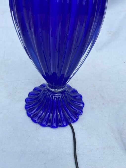 1980' Barovier & Toso Blue Lamp Signed H 43 Ø 19 cm - Image 11