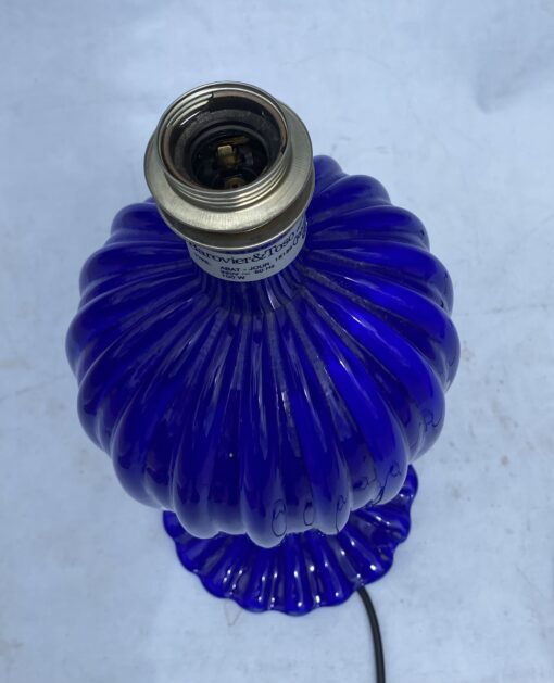 1980' Barovier & Toso Blue Lamp Signed H 43 Ø 19 cm - Image 9