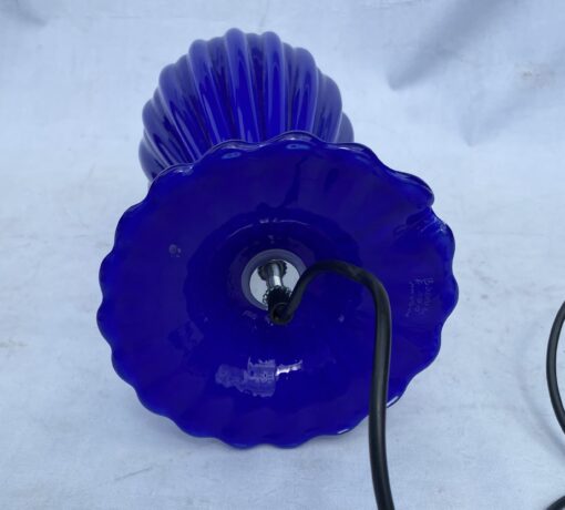1980' Barovier & Toso Blue Lamp Signed H 43 Ø 19 cm - Image 8