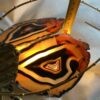 1970’ Applique Eclairante A la Cigale en Bronze Doré et Agates Style Duval Brasseur Ou Isabelle Faure 30 X 41 cm – Image 8