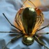 1970’ Applique Eclairante A la Cigale en Bronze Doré et Agates Style Duval Brasseur Ou Isabelle Faure 30 X 41 cm – Image 5