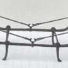 1980' Modernist Patinated Bronze Table DLG Model Analogous to Diego Giacometti Creations 92 X 35 H 38 cm - Image 24