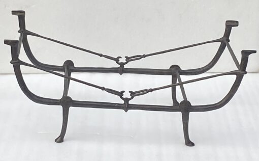 1980' Modernist Patinated Bronze Table DLG Model Analogous to Diego Giacometti Creations 92 X 35 H 38 cm - Image 24