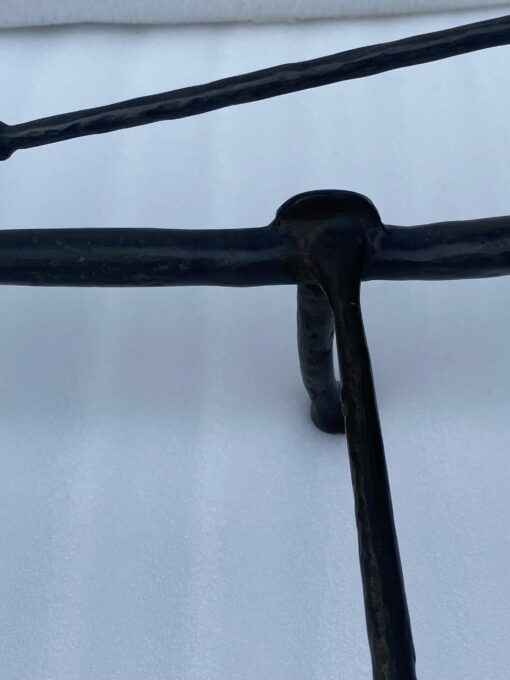 1980' Modernist Patinated Bronze Table DLG Model Analogous to Diego Giacometti Creations 92 X 35 H 38 cm - Image 22
