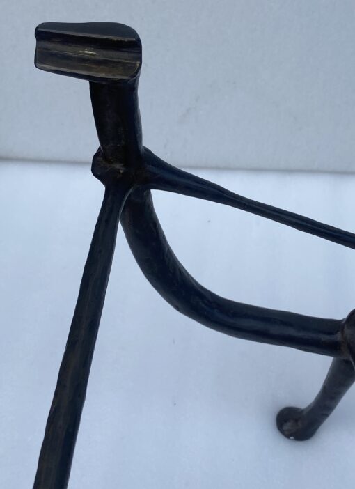 1980' Modernist Patinated Bronze Table DLG Model Analogous to Diego Giacometti Creations 92 X 35 H 38 cm - Image 18