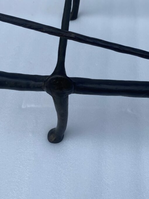 1980' Modernist Patinated Bronze Table DLG Model Analogous to Diego Giacometti Creations 92 X 35 H 38 cm - Image 17