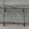1980' Modernist Patinated Bronze Table DLG Model Analogous to Diego Giacometti Creations 92 X 35 H 38 cm - Image 3