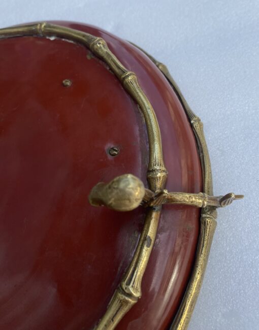 1850' Bronze Plate With Japanese Patterns Bamboo Decor By Alphonse Giroux (1776-1848) - Image 11