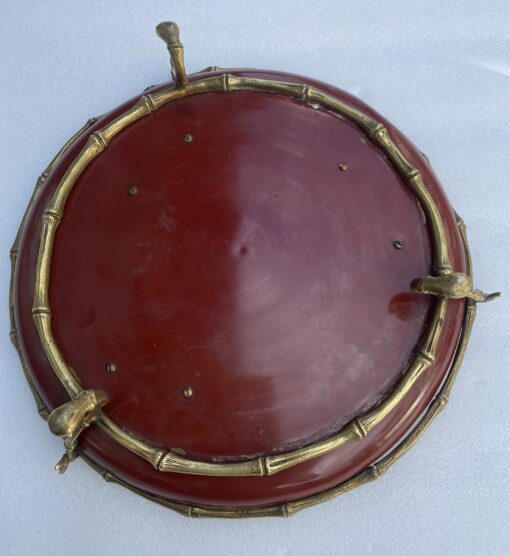1850' Bronze Plate With Japanese Patterns Bamboo Decor By Alphonse Giroux (1776-1848) - Image 10