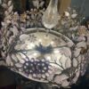 1970' Maison Bagués Style Golden Brass Chandelier Leaves in Colored Glass - Image 16
