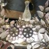 1970' Maison Bagués Style Golden Brass Chandelier Leaves in Colored Glass - Image 12