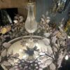 1970' Maison Bagués Style Golden Brass Chandelier Leaves in Colored Glass - Image 10