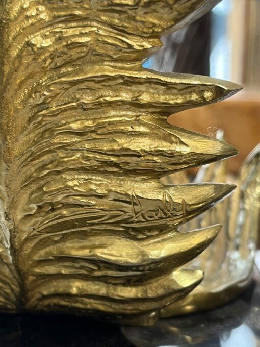 1965′ Maison Charles Fougères Lamp In Bronze Signed - Image 23