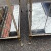 1950′ Pair of Maison Baguès Tables Bamboo Decor in Silver Bronze With Aged Oxidized Mirror Tops 52 X 33 X H 67 cm - Image 14