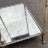 1950′ Pair of Maison Baguès Tables Bamboo Decor in Silver Bronze With Aged Oxidized Mirror Tops 52 X 33 X H 67 cm - Image 13