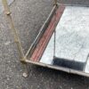 1950′ Pair of Maison Baguès Tables Bamboo Decor in Silver Bronze With Aged Oxidized Mirror Tops 52 X 33 X H 67 cm - Image 12