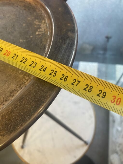 1950' Silver Bronze Tripod Pedestal Table ø 34 cm H 59 cm - Image 8