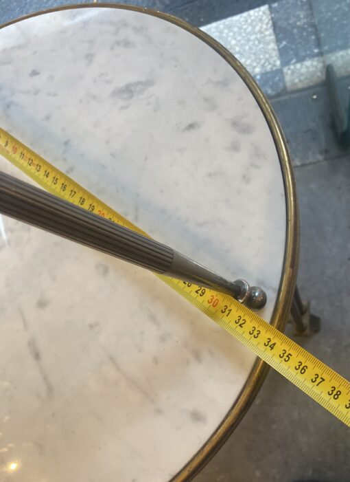 1950' Silver Bronze Tripod Pedestal Table ø 34 cm H 59 cm - Image 7