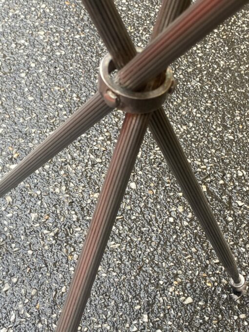 1950' Silver Bronze Tripod Pedestal Table ø 34 cm H 59 cm - Image 5