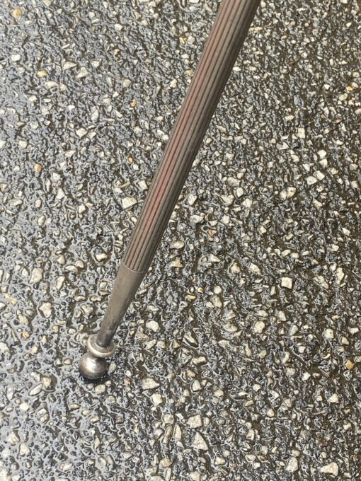 1950' Silver Bronze Tripod Pedestal Table ø 34 cm H 59 cm - Image 4