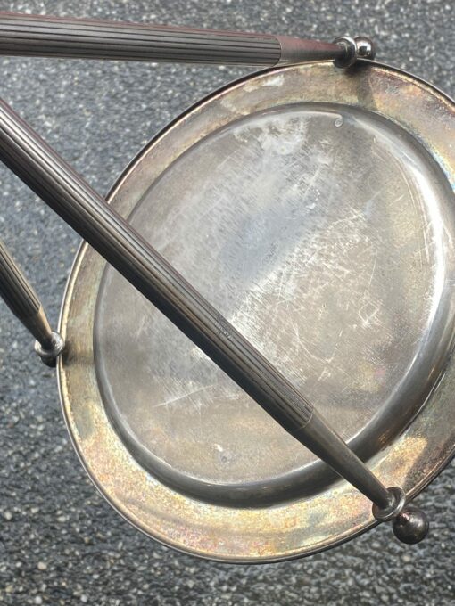 1950' Silver Bronze Tripod Pedestal Table ø 34 cm H 59 cm - Image 3