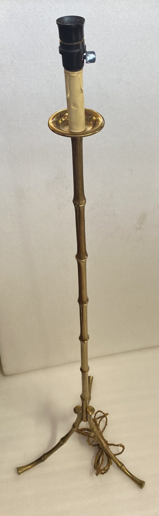 1970′ Floor Lamp In Gilt Bronze Maison Baguès or Maison Jansen Bamboo Model H 146 cm