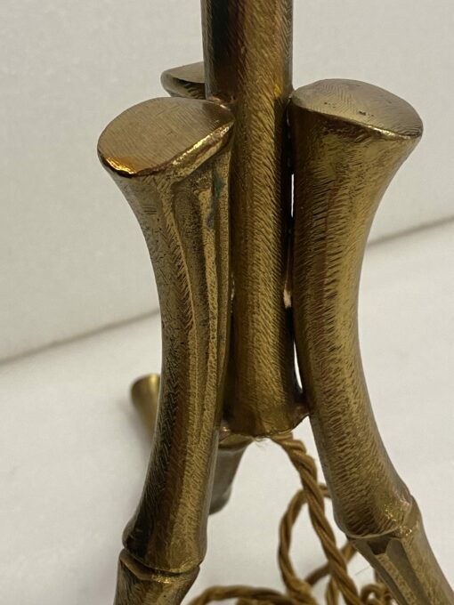 1970′ Floor Lamp In Gilt Bronze Maison Baguès or Maison Jansen Bamboo Model H 146 cm - Image 12