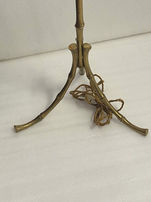 1970′ Floor Lamp In Gilt Bronze Maison Baguès or Maison Jansen Bamboo Model H 146 cm - Image 6