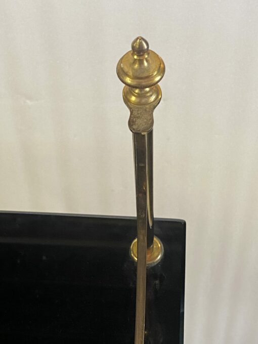 1970′ Étagère en Bronze à 4 Niveaux Maison Baguès Plateaux Opalines Noires 50 X 25 X H 124 cm – Image 13