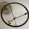 1950/70 ′ Guéridon Fer Forgé Vintage Decor En Forme De Fléches Style Jacques Adnet Diamètre 49 cm – Image 5