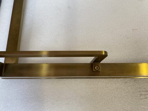 1970′ Rectangular Coffee Table Guy Lefevre For Jansen In Brass And Glass 127 x 67 cm H 37 cm - Image 14