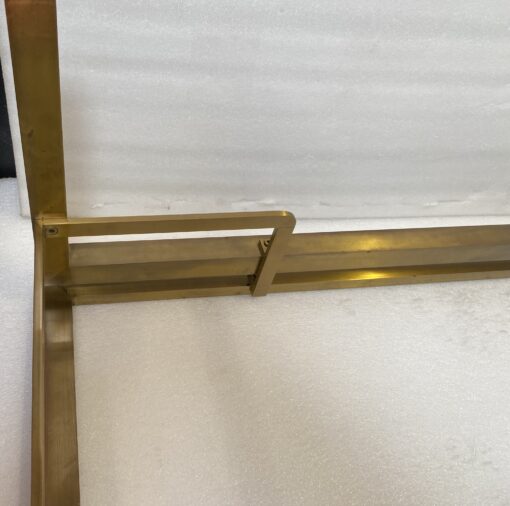 1970′ Rectangular Coffee Table Guy Lefevre For Jansen In Brass And Glass 127 x 67 cm H 37 cm - Image 13
