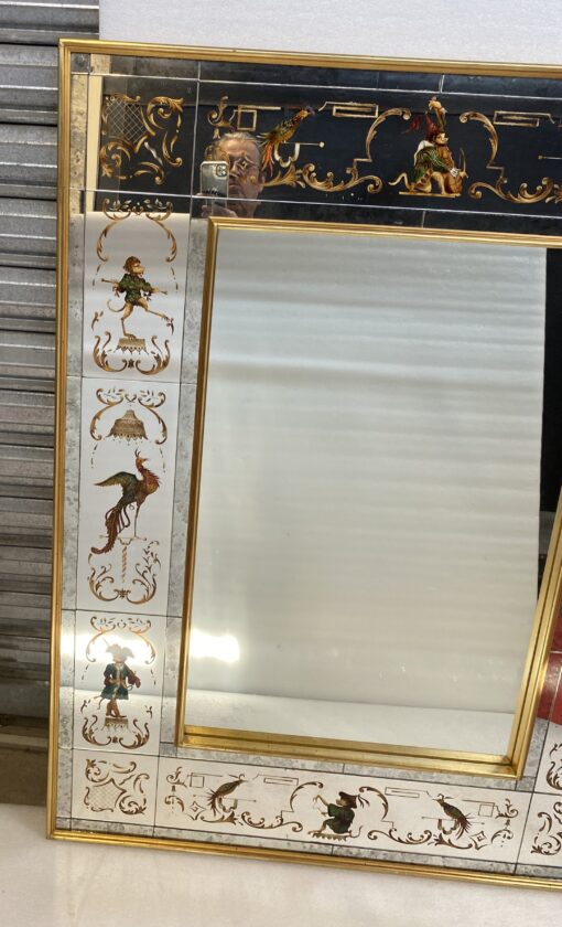 1950/70 ‘Mirror With Monkeys In Clothes And Lyre Birds 102 X H 133 cm - Image 21