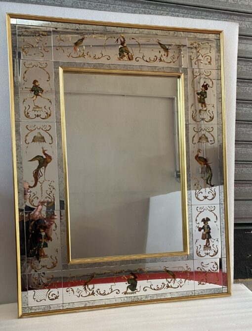 1950/70 ‘Mirror With Monkeys In Clothes And Lyre Birds 102 X H 133 cm - Image 18