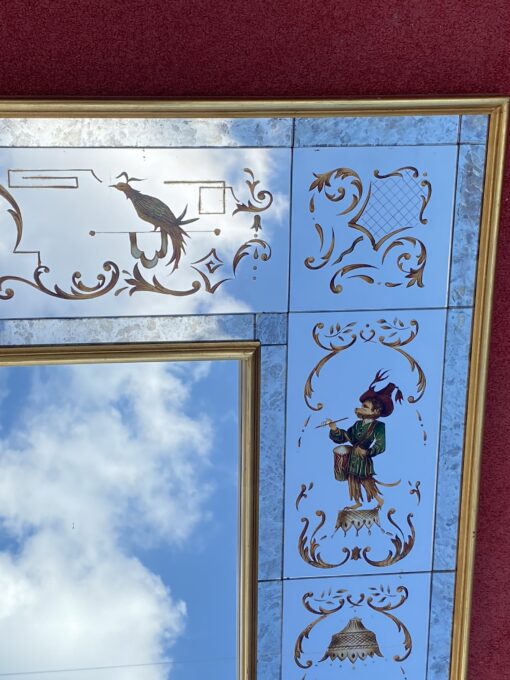1950/70 ‘Mirror With Monkeys In Clothes And Lyre Birds 102 X H 133 cm - Image 15