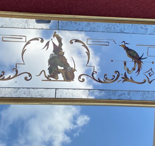 1950/70 ‘Mirror With Monkeys In Clothes And Lyre Birds 102 X H 133 cm - Image 12