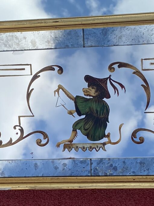 1950/70 ‘Mirror With Monkeys In Clothes And Lyre Birds 102 X H 133 cm - Image 10