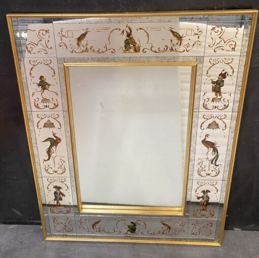 1950/70 ‘Mirror With Monkeys In Clothes And Lyre Birds 102 X H 133 cm - Image 9