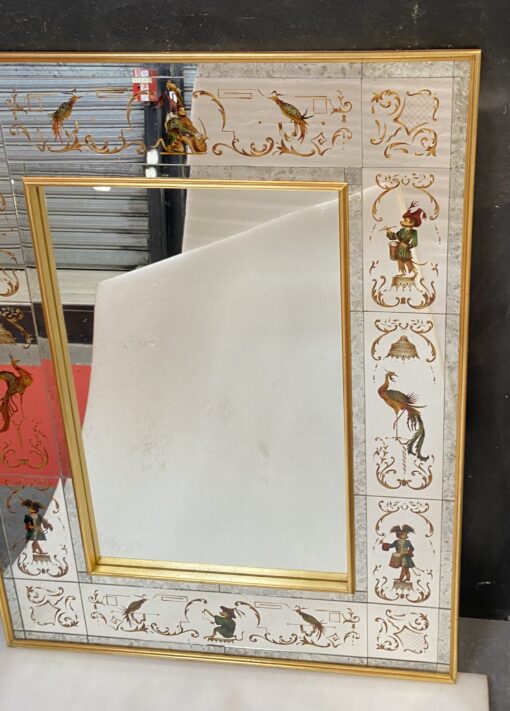 1950/70 ‘Mirror With Monkeys In Clothes And Lyre Birds 102 X H 133 cm - Image 7