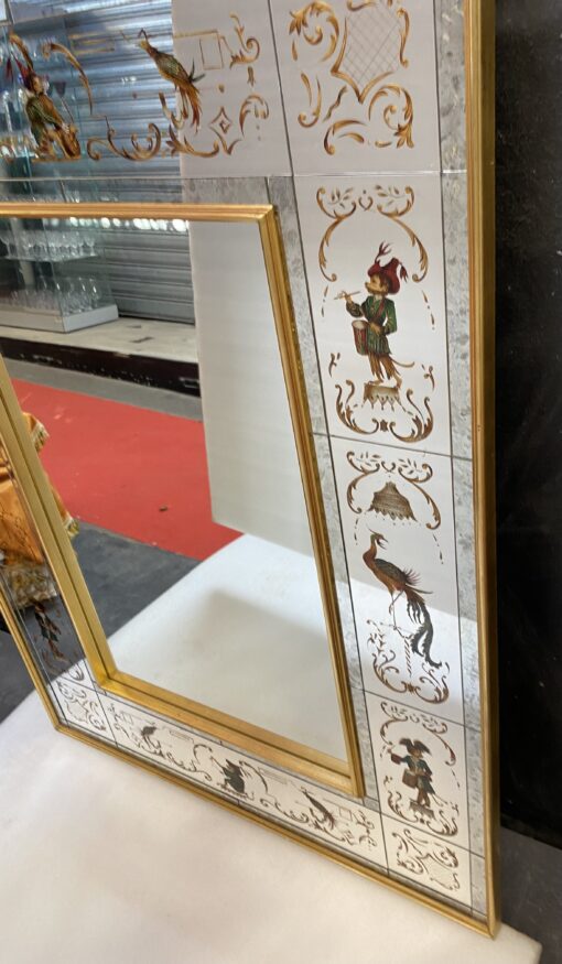 1950/70 ‘Mirror With Monkeys In Clothes And Lyre Birds 102 X H 133 cm - Image 4