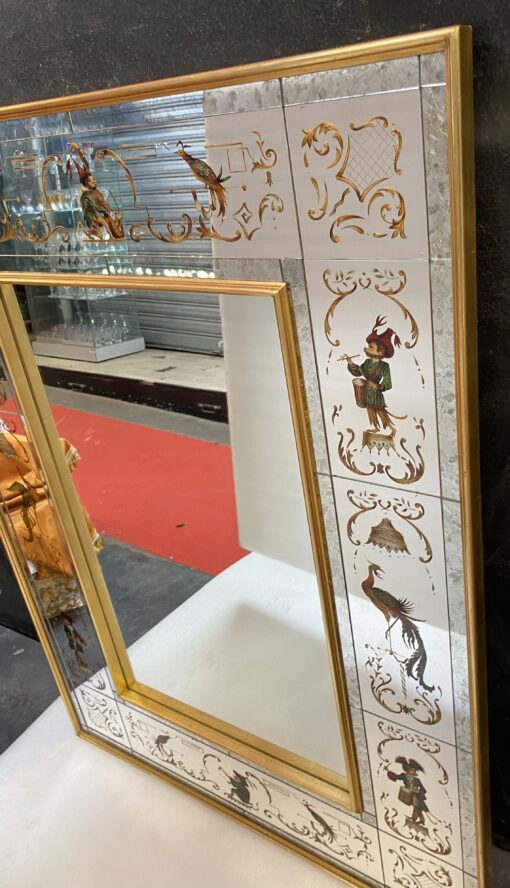 1950/70 ‘Mirror With Monkeys In Clothes And Lyre Birds 102 X H 133 cm - Image 3