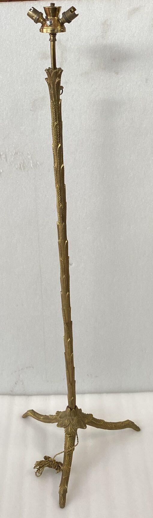 1970' Gilt Bronze Floor Lamp Maison Jansen Palm Model H 142 cm