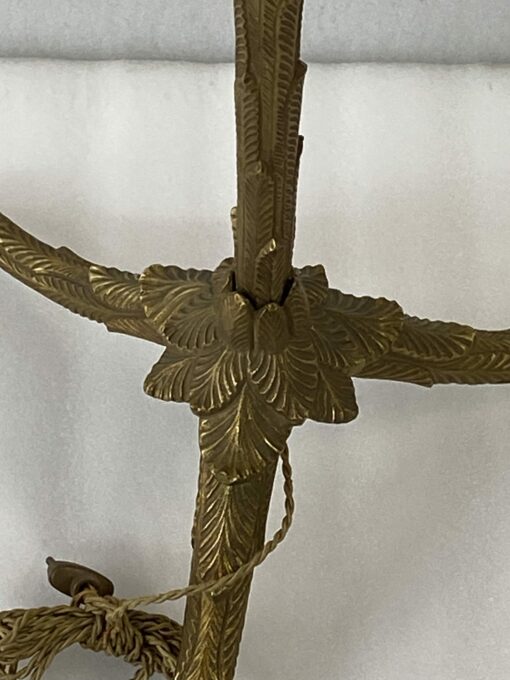 1970' Gilt Bronze Floor Lamp Maison Jansen Palm Model H 142 cm - Image 15