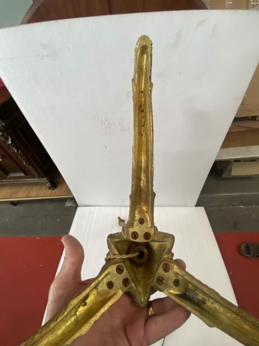 1970' Gilt Bronze Floor Lamp Maison Jansen Palm Model H 142 cm - Image 2