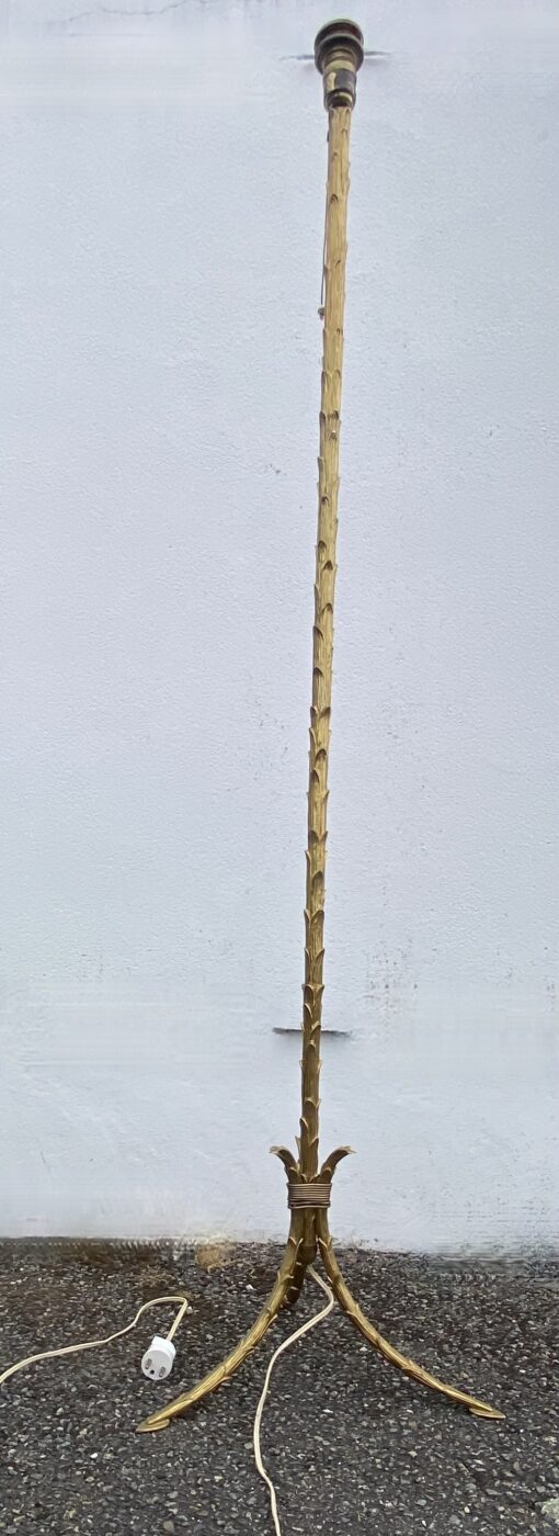 1970′ Gilt Bronze Floor Lamp Maison Bagués Palm Tree Model H 153 cm