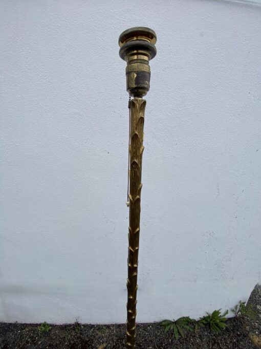 1970′ Gilt Bronze Floor Lamp Maison Bagués Palm Tree Model H 153 cm - Image 9