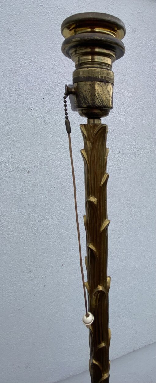 1970′ Gilt Bronze Floor Lamp Maison Bagués Palm Tree Model H 153 cm - Image 8